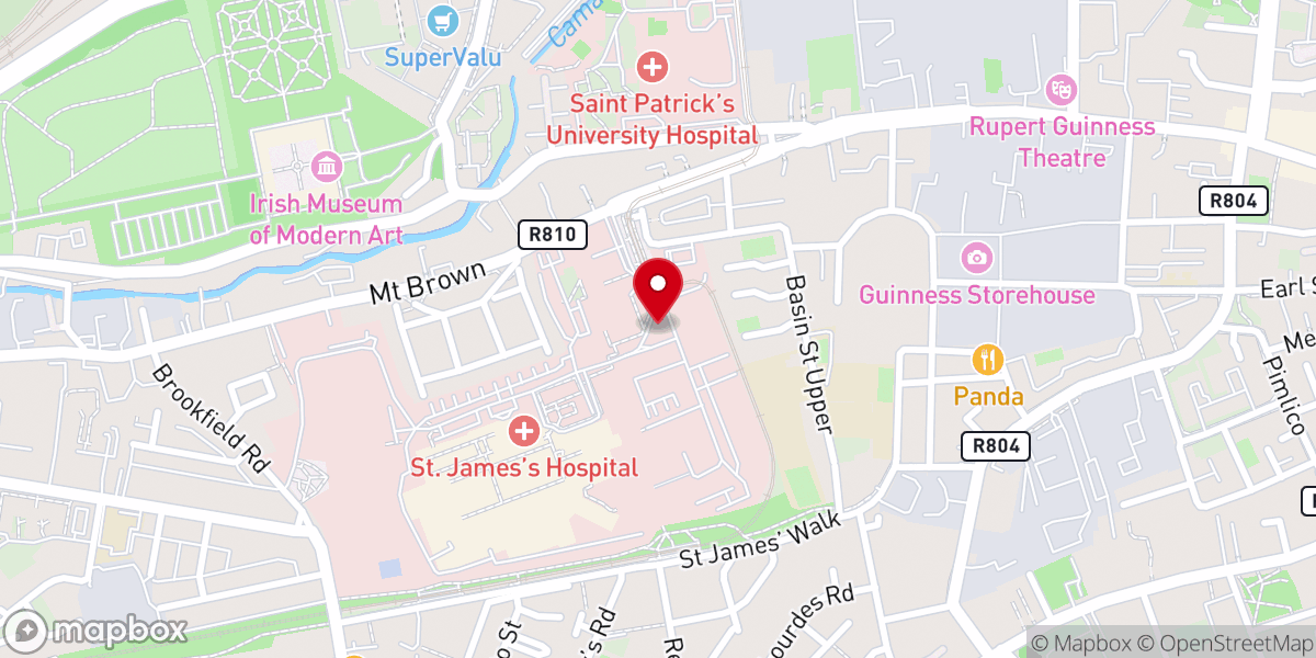 Map showing location of Famine memorial