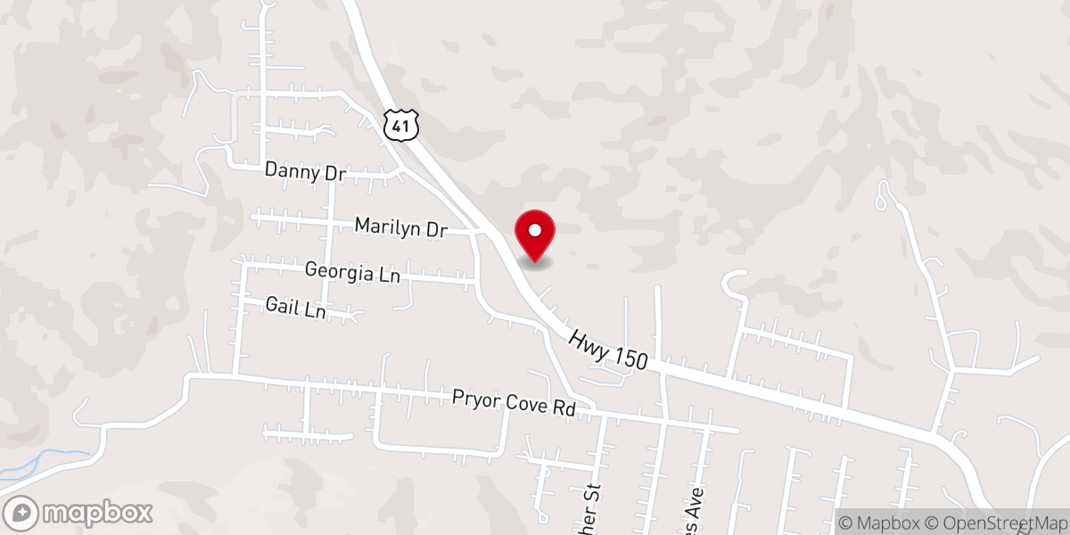 Map showing location of Jasper Tennessee Seventh-day Adventist Church