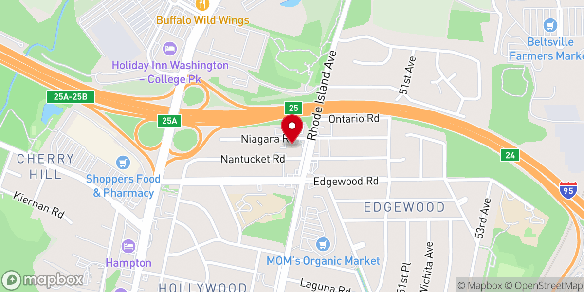 Map showing location of Washington DC Center of Self-Realization Fellowship