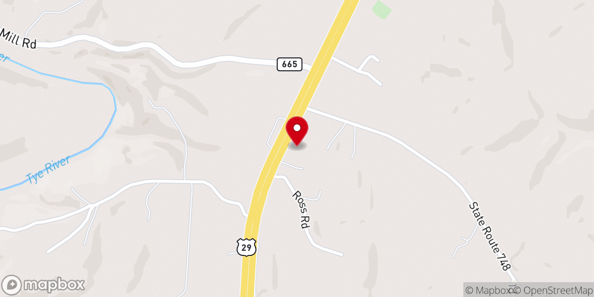 Map showing location of Pine Hill Church