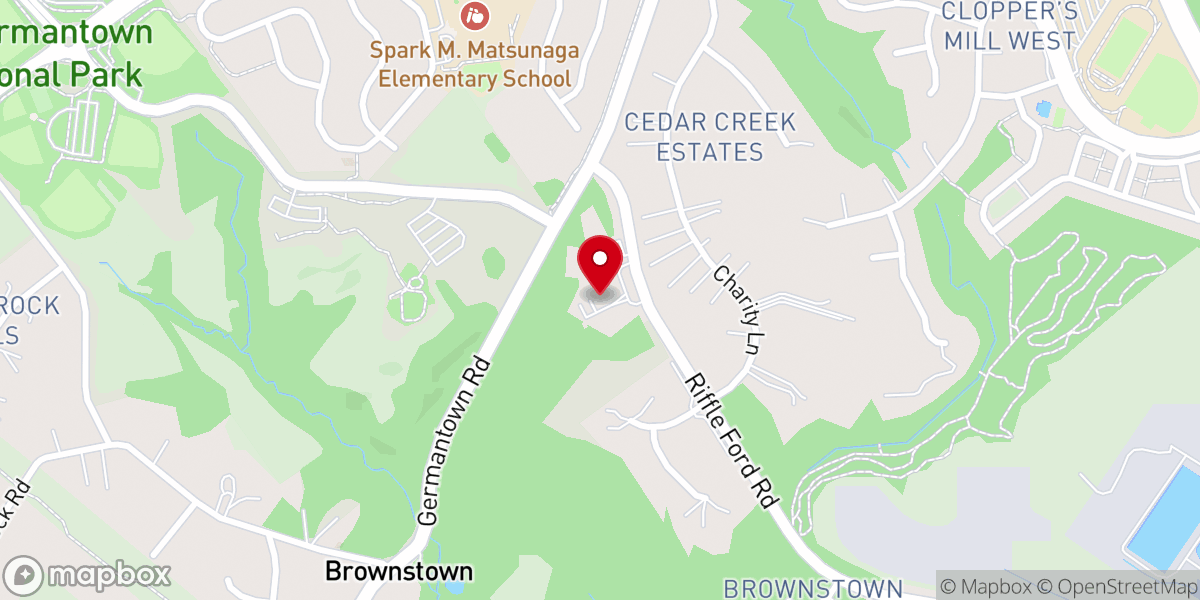Map showing location of Germantown Baptist Church