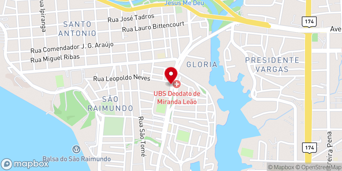 Map showing location of Igreja Batista Regular da Glória