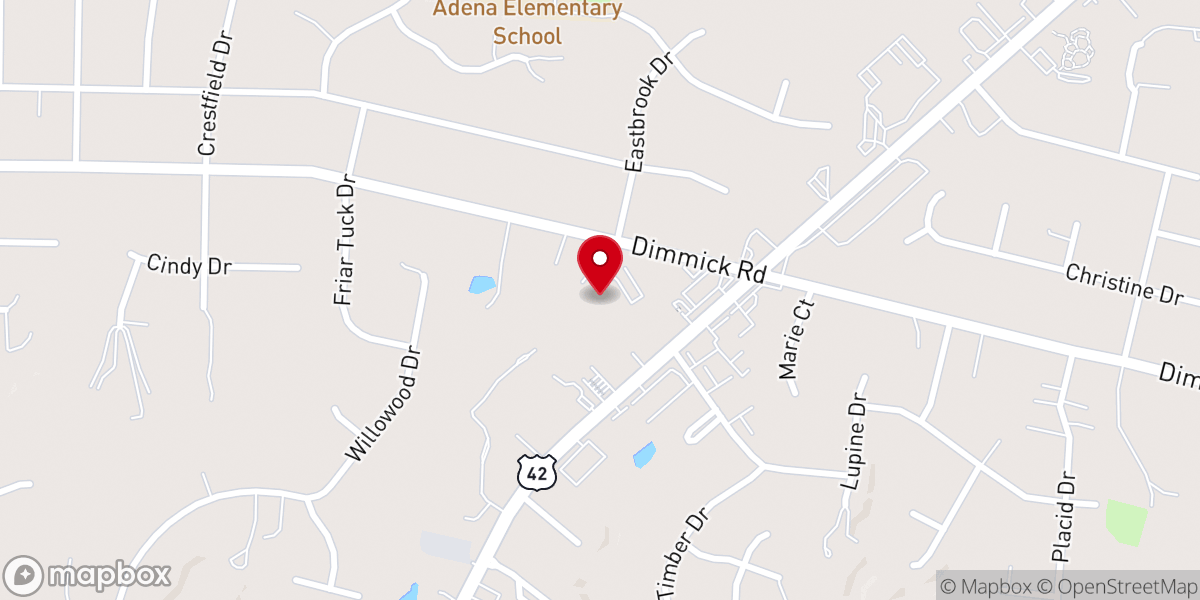 Map showing location of Christ the King Lutheran Church