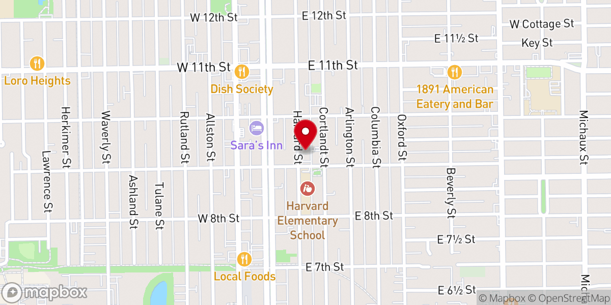 Map showing location of City Church Houston