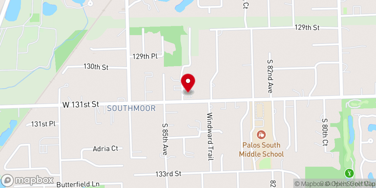Map showing location of Saint Peter and Paul Ukrainian Church