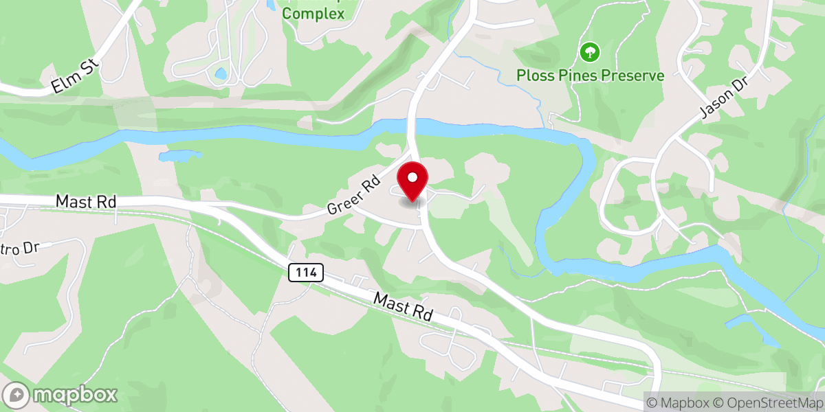 Map showing location of Goffstown Christian Fellowship