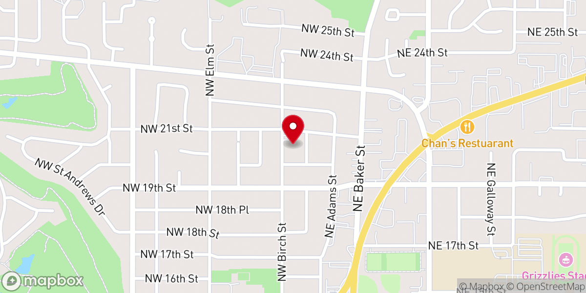 Map showing location of McMinnville Spanish Seventh-day Adventist Church