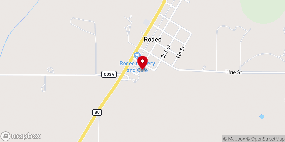 Map showing location of First Baptist Church of Animas