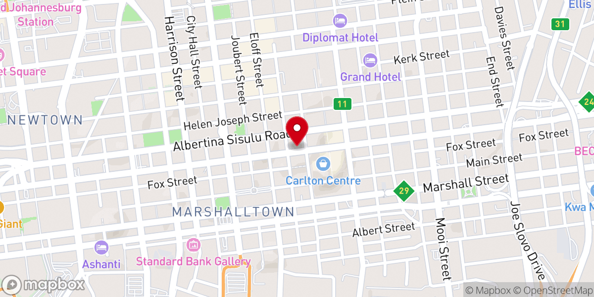 Map showing location of Church of God Mission International