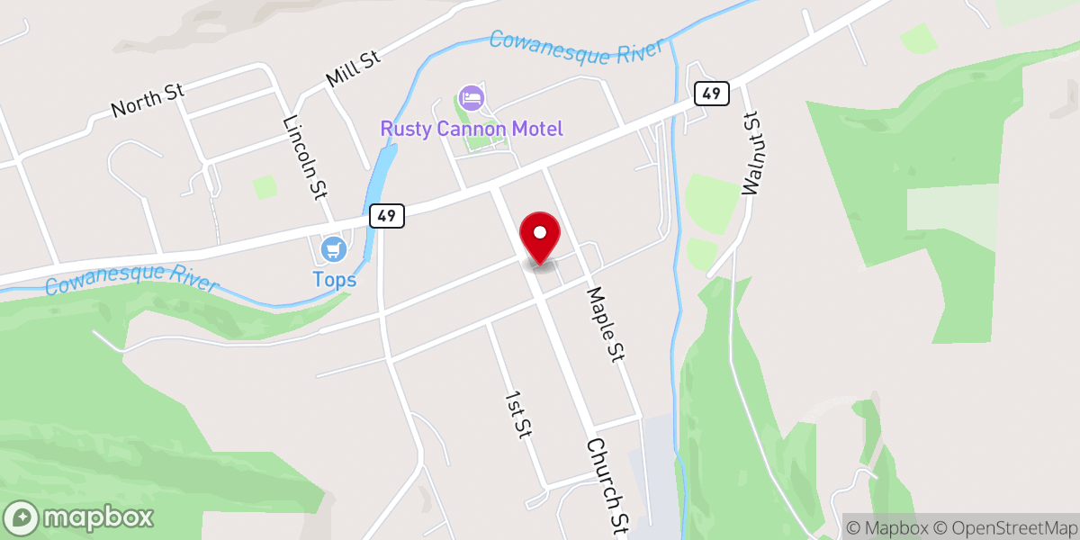 Map showing location of Westfield Methodist Church