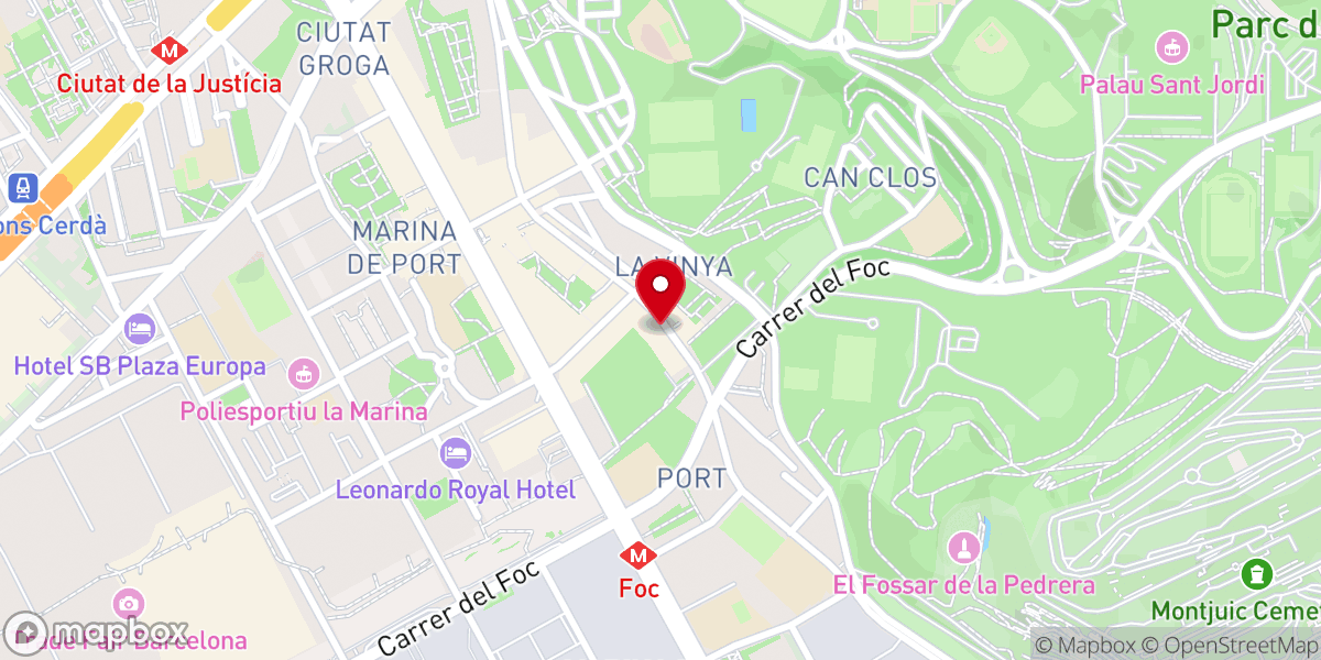 Map showing location of EMC SHALOM BARCELONA