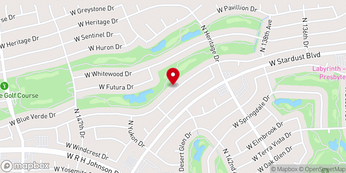 Map showing location of Palm West Community Church