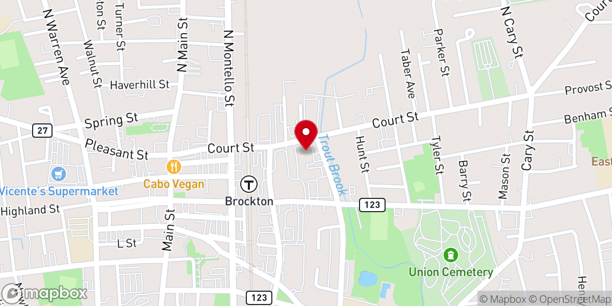 Map showing location of Catholic Charitable Bureau