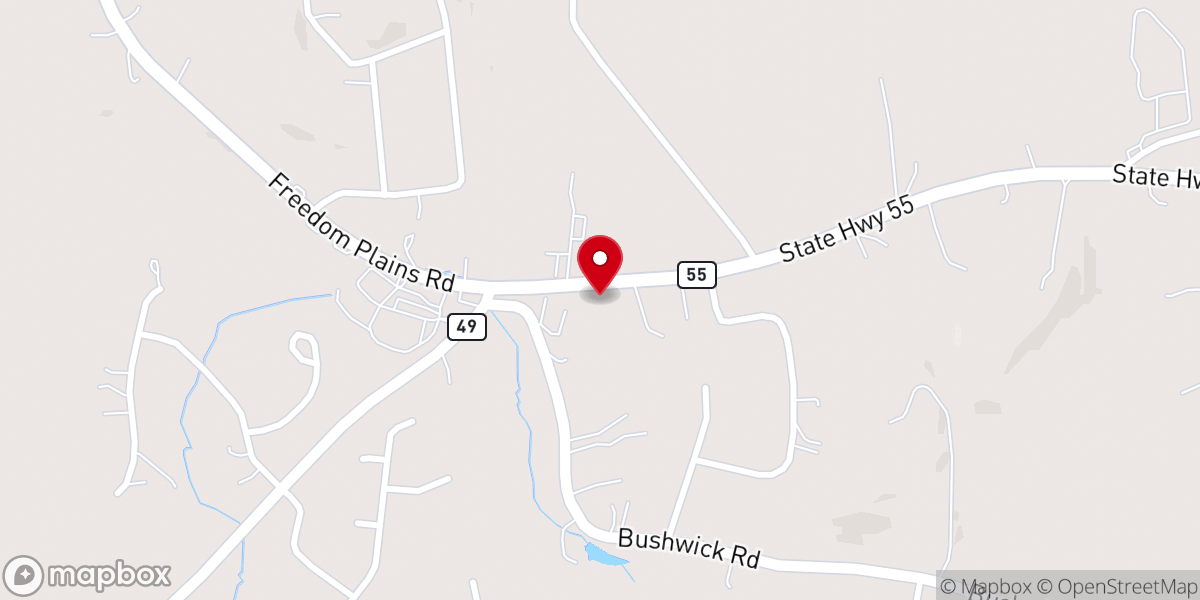Map showing location of Mid Hudson Love In the Name