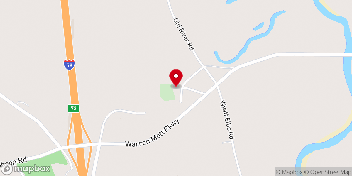 Map showing location of Shady Grove Baptist Church