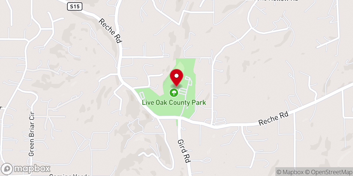 Map showing location of Live Oak County Park