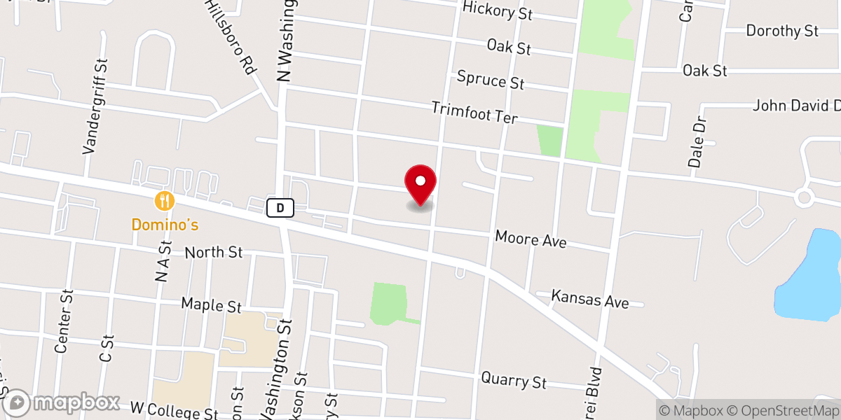 Map showing location of Farmington Church of the Nazarene