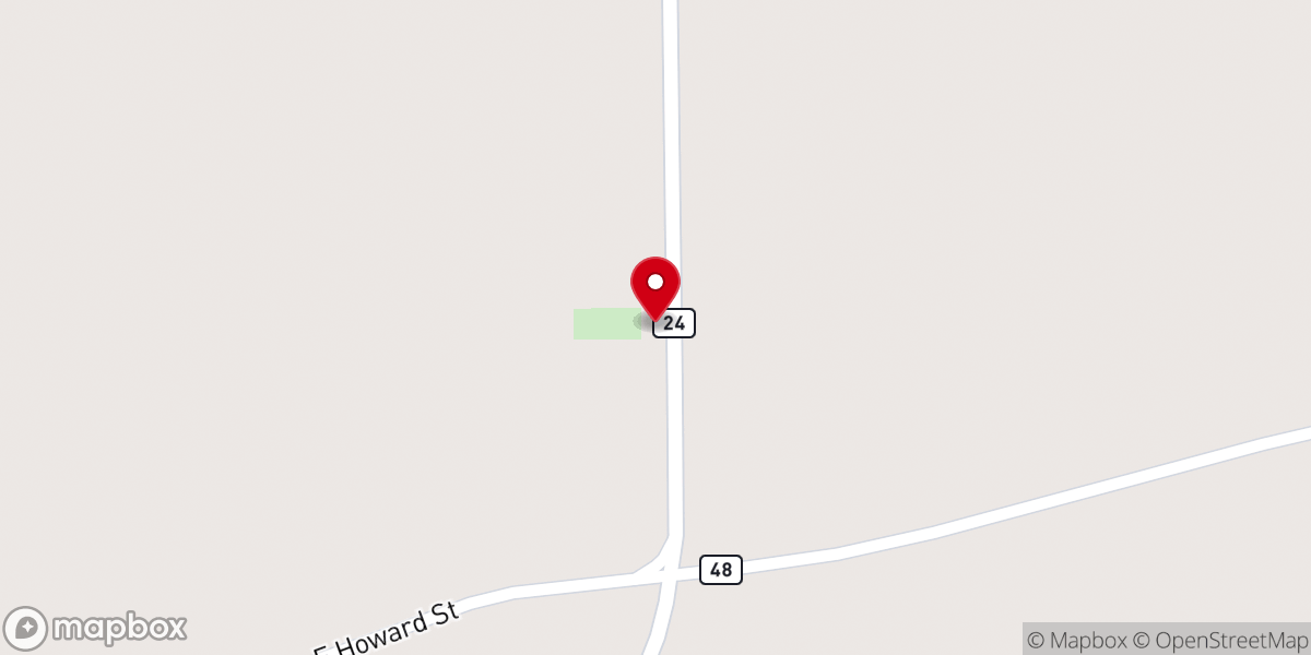 Map showing location of Holly Grove Baptist Church