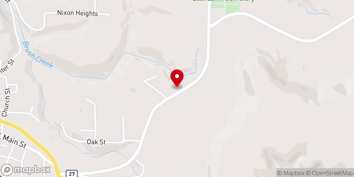 Map showing location of Ozark Christian Ministries - Food Pantry