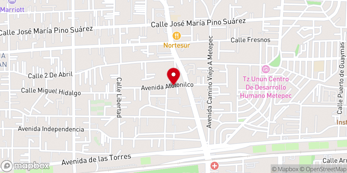 Map showing location of ICEM Toluca A.R.