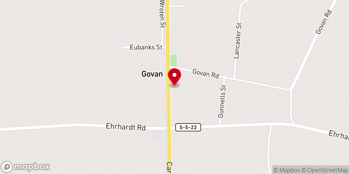 Map showing location of Sweet Branch Baptist Church