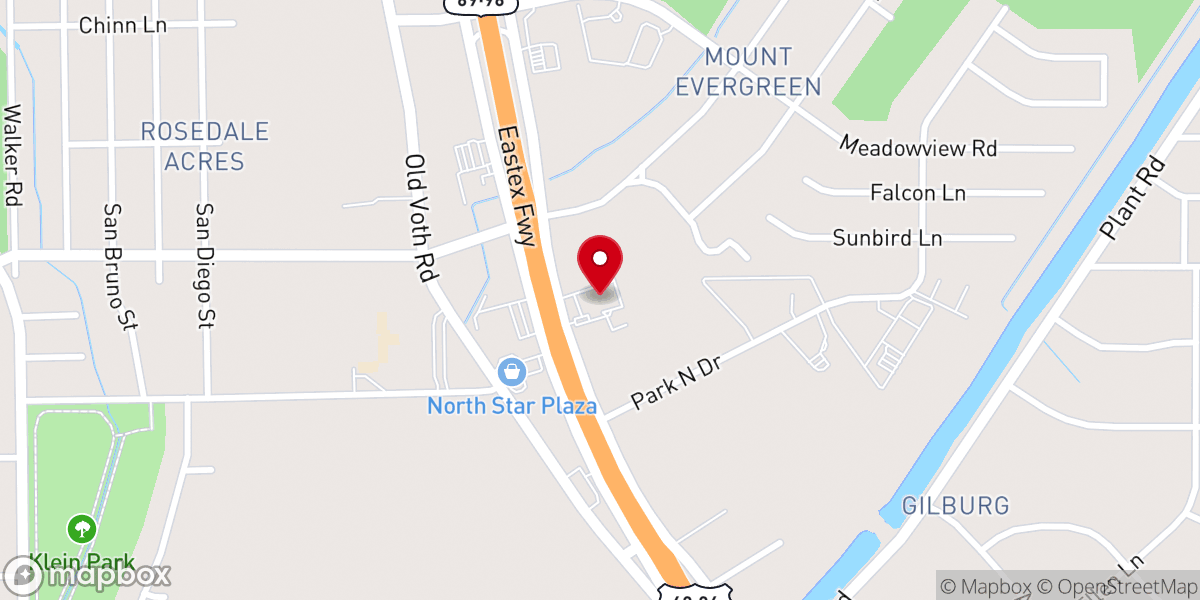 Map showing location of SETX Church