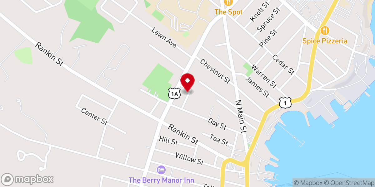 Map showing location of Midcoast Christian Book & Gift Inc