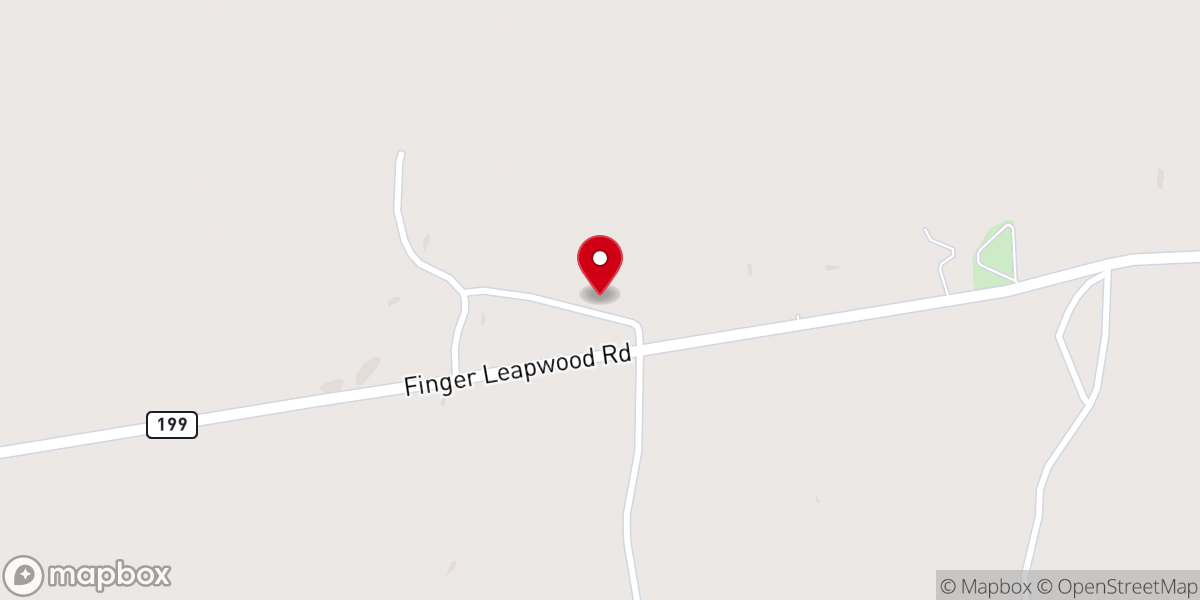 Map showing location of Finger Christian Fellowship