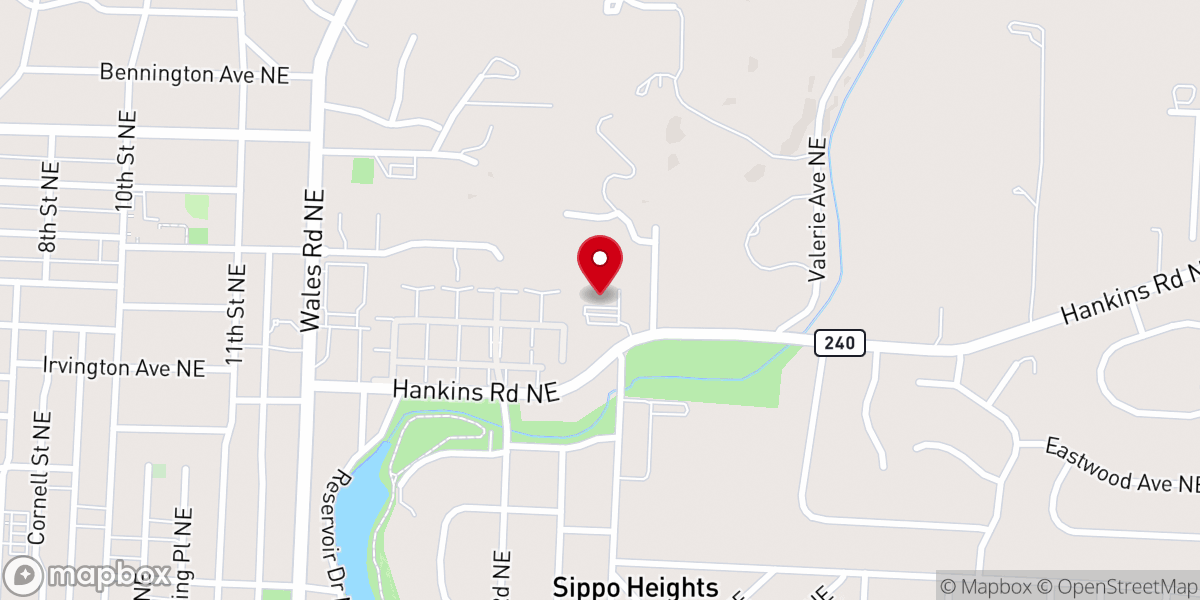 Map showing location of Grace Bible Church
