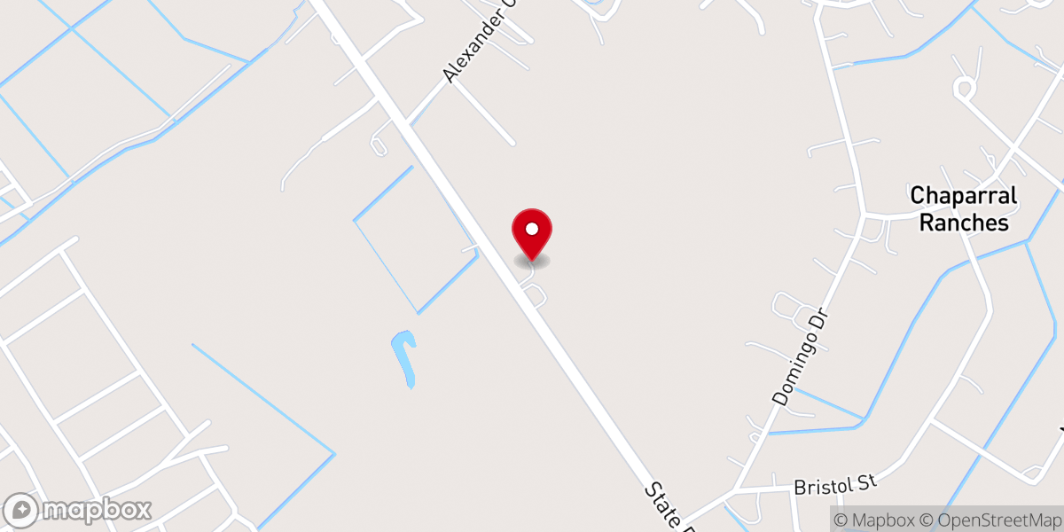 Map showing location of Victory Fellowship Church