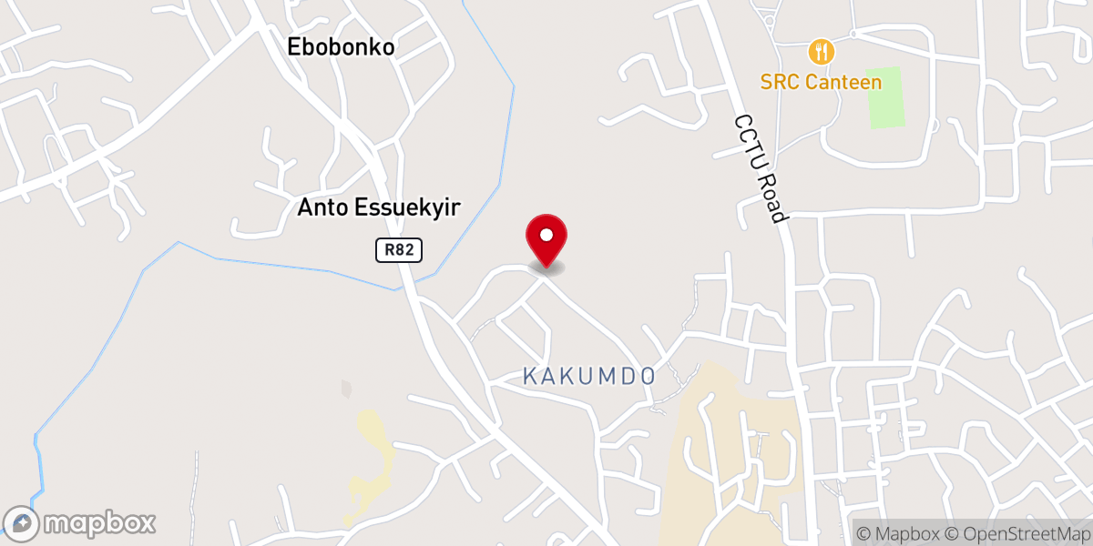 Map showing location of Bethel Methodist Church, Kakumdo