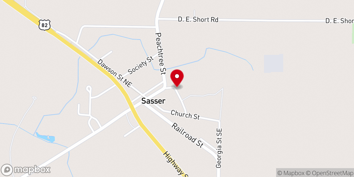 Map showing location of Macedonia Primitive Baptist Church