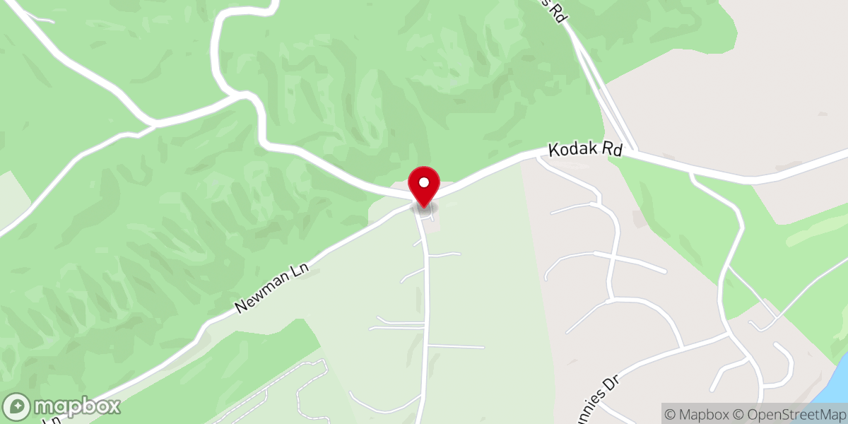 Map showing location of Bethel church at Kodak
