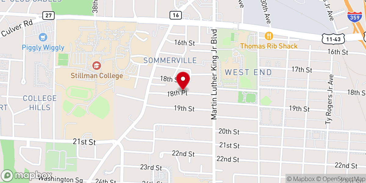 Map showing location of Victory Pentecostal Holiness Church