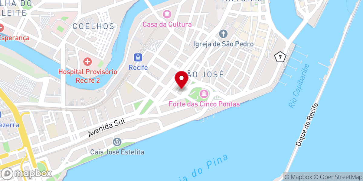 Map showing location of Igreja Batista da Concórdia