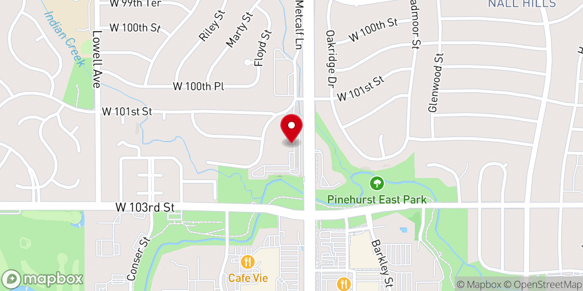 Map showing location of Emmanuel Baptist Church