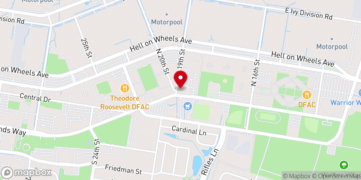 Map showing location of Lucky 16 Chapel
