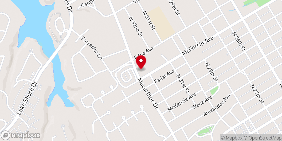 Map showing location of Waco Life United Pentecostal Church