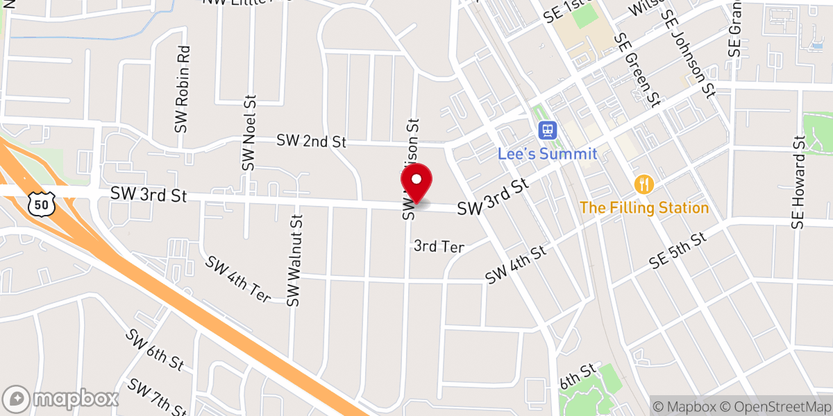 Map showing location of Baptist Church