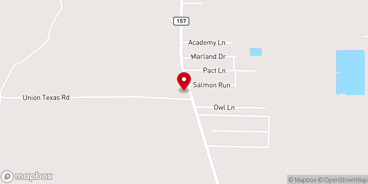 Map showing location of Rocky Mt Baptist Church