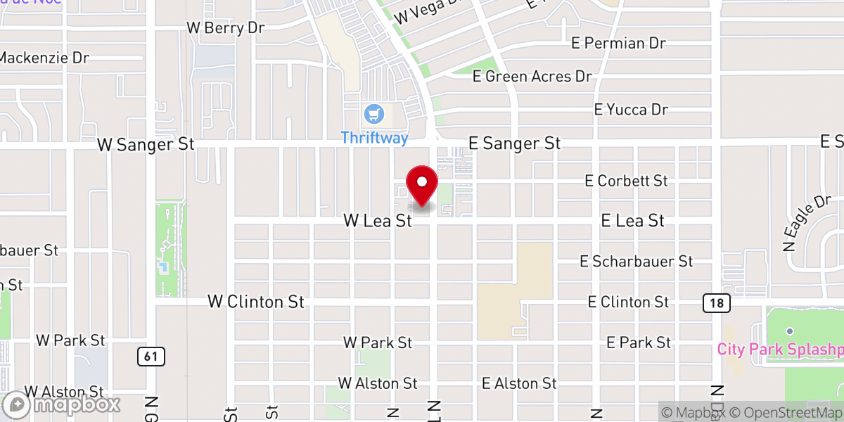 Map showing location of The Light Of The World Church