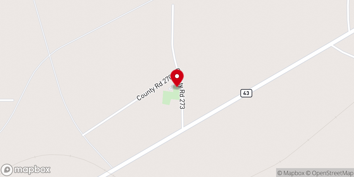 Map showing location of New Prospect Church