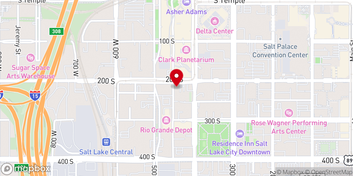 Map showing location of St. Vincent de Paul Dining Hall / Weigand Homeless Resource Center - Food Distribution Center