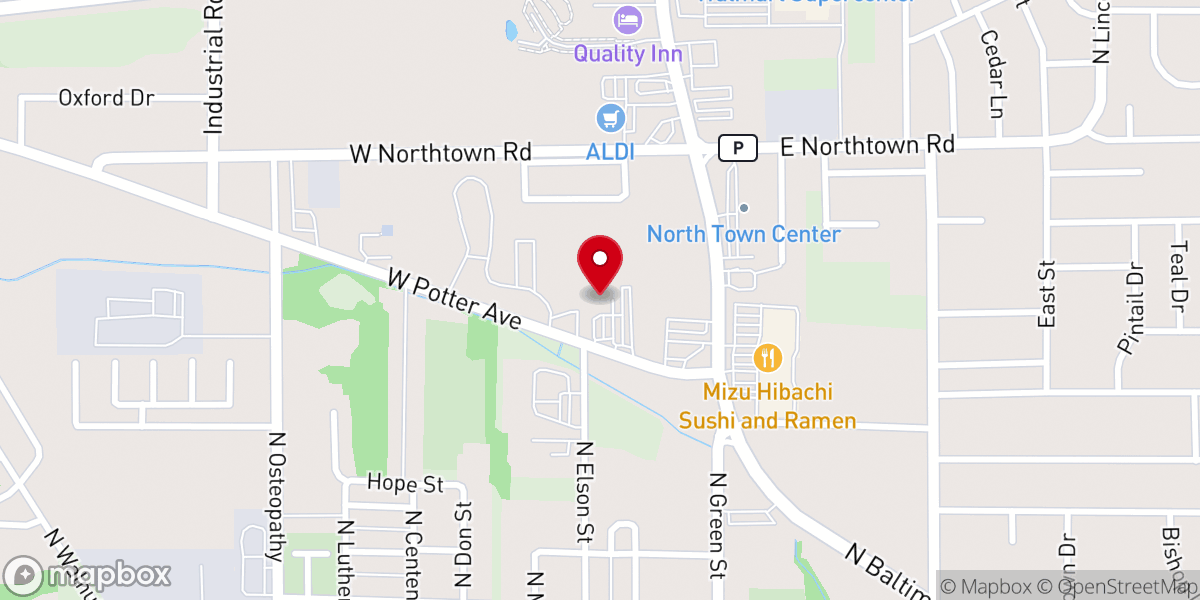 Map showing location of Life Church of Kirksville