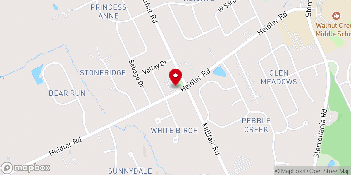 Map showing location of Weis Church