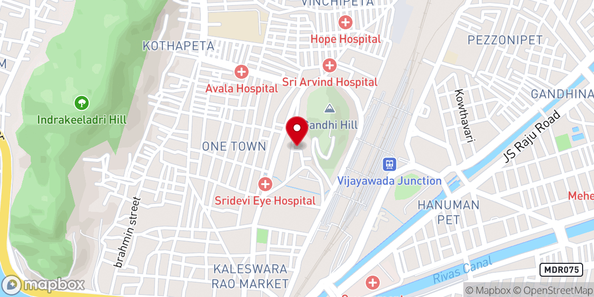 Map showing location of Bible Mission Vijayawada