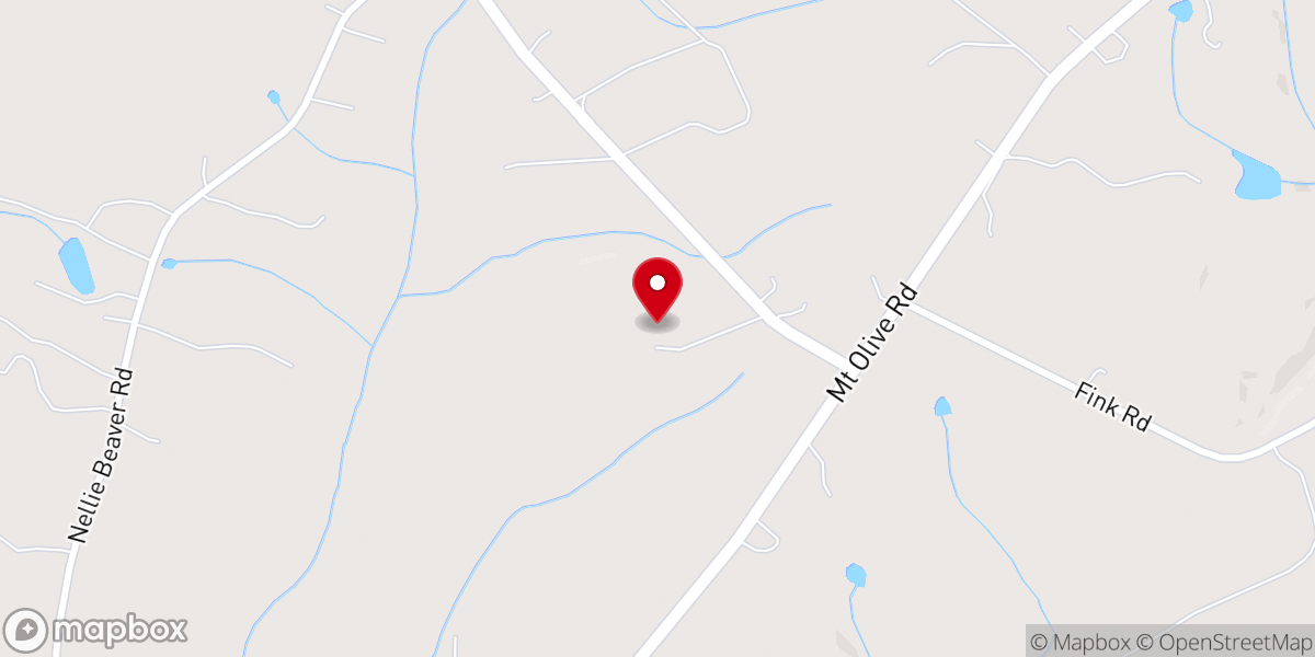 Map showing location of Mt Olive Lutheran Church