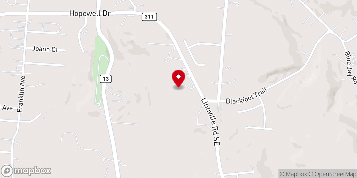 Map showing location of Christian Life Center