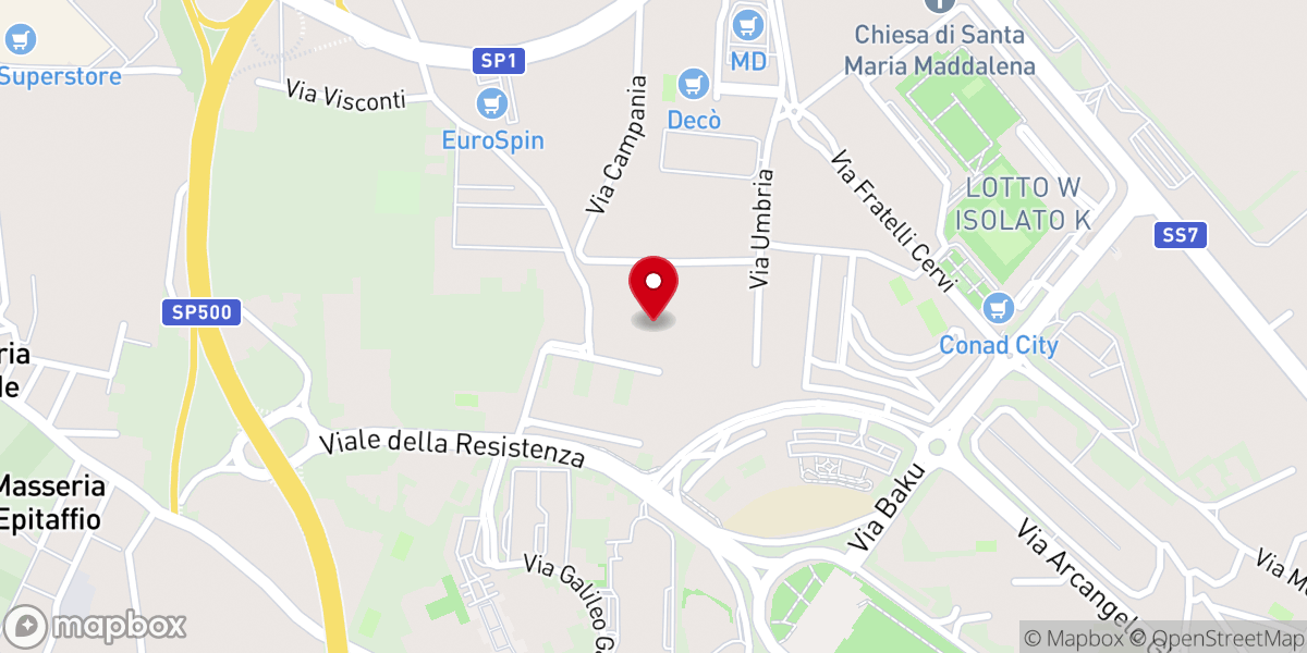 Map showing location of Chiesa Vita Abbondante Melito