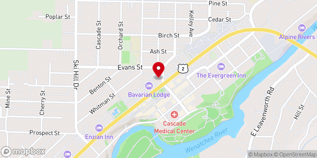 Map showing location of 1st Baptist Church